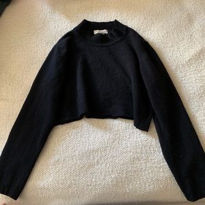 BLACK LONG SLEEVE MOCK TOP